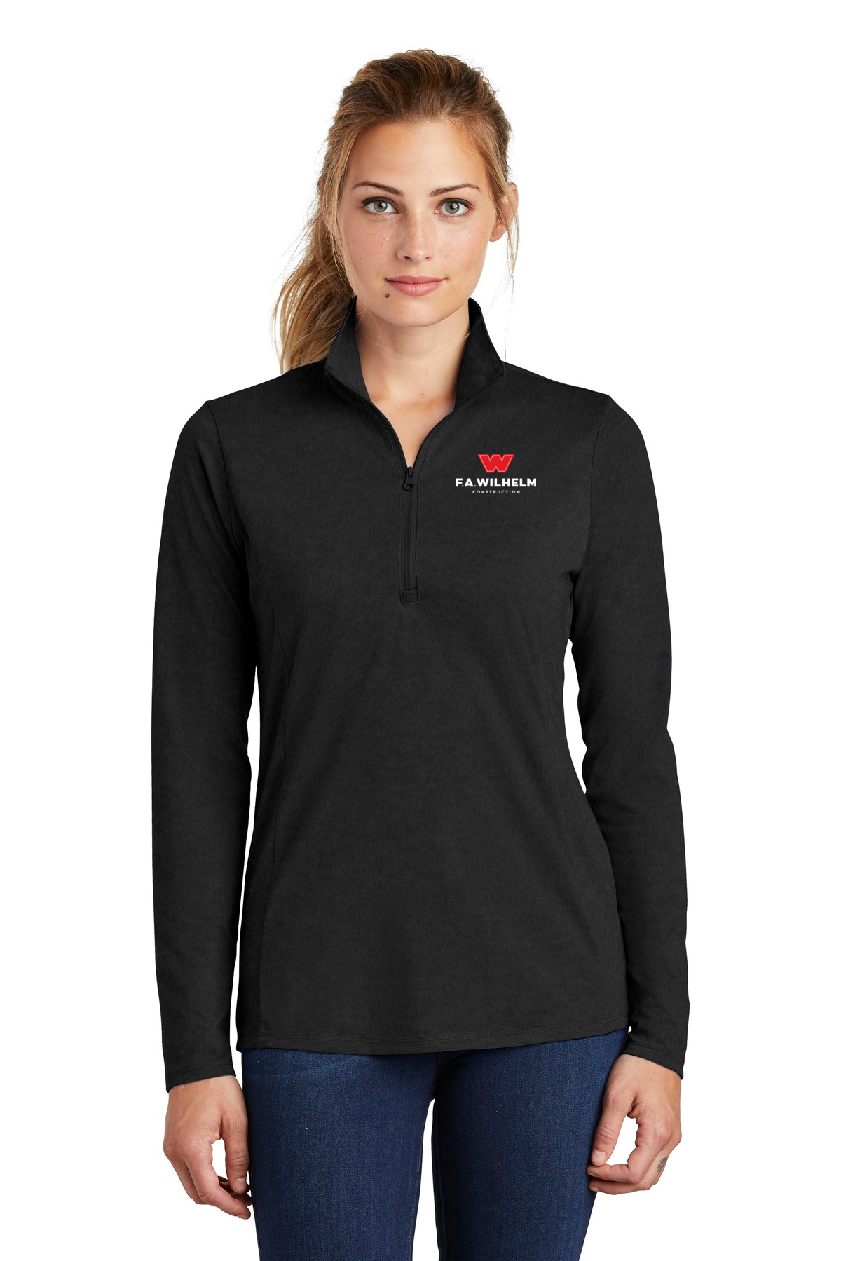 Sport-Tek Ladies Posicharge Tri-Blend Wicking 1/4-Zip Pullover